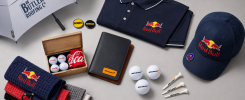 Branded golf products banner for corporate golf day gifts for UK businesses from Style Brands