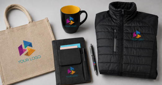 Promotional products UK including branded notebooks, pens, mugs, bags and jackets from Style Brands